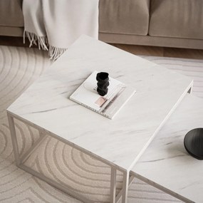 KONFERENČNÝ STOLÍK BELLA 2v1 KAŠMÍR + BIELY MRAMOR