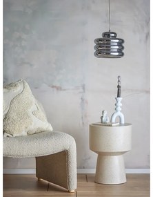 Závesné svietidlo v striebornej farbe so skleneným tienidlom ø 24 cm Spike – Bloomingville