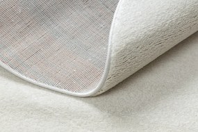 Okrúhly koberec SOFTY Jednotný, Jednobarevný, krémová Veľkosť: kruh 150 cm