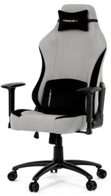 Herní křeslo, houpací mechanismus, stříbrná látka, KA-F12 SIL2