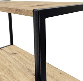Industriálny regál Lamon 50 cm čierny/dub artisan