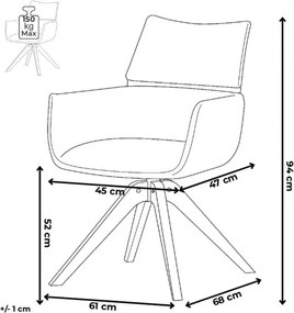 Jedálenská stolička béžová HC-X1128 LAN2