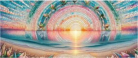 Obraz – Mozaika zapadajúceho slnka (120x50 cm)