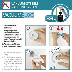 Čierny držiak na toaletný papier Wenko Vacuum-Loc® Milazzo