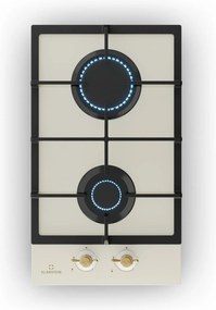 Klarstein Victoria Domino, plynová varná doska, 2 Sabaf horáky, sklokeramika, retro dizajn