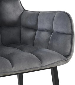 Stolička Tirana zamat - tmavo šedá