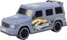 LEAN Toys Diaľkovo ovládané RC auto s dinosaurom v mierke 1:10, sivé