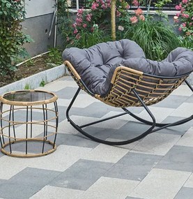 Prútený konferenčný stolík 45 cm