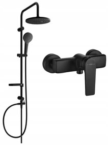 Mexen Erik sprchový set s dažďovou sprchou a sprchovou batériou Lynx, čierna matná, 745940205-70