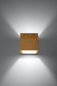 SOLLUX LIGHTING Nástenné drevené osvetlenie QUAD, 1xG9, 40W