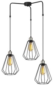 Čierne kovové závesné svietidlo Opviq lights Mathaios