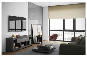 Konferenčný stolík v betónovom dekore s čiernymi detailmi TemaHome Slate