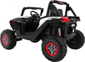 Ramiz Detský kočík SuperStar biely + pohon 4x4 + diaľkové ovládanie + batožinový priestor + MP3 LED + zámok dverí