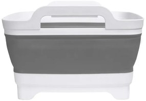 Skladací lavór BRIDA biely / sivý