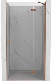 Mexen Mist-H, 1-krídlové sprchové dvere pravé 115 cm, číre sklo, medený matný profil, 8A5-115-000-65-00-P