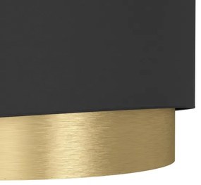 Eglo 390406 - Nástenné svietidlo MANDERLINE 1xE27/40W/230V čierna/zlatá