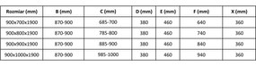 Mexen Apia, sprchový kút s posuvnými dverami 90 (dvere) x 70 (stena) cm, 6mm číre sklo, chrómový profil, 840-090-070-01-00