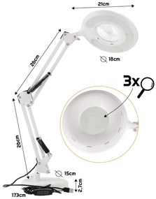 BERGE Stolná LED lampa 8W CCT biela