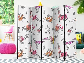 Artgeist Paraván - Origami Dinosaurs II [Room Dividers]