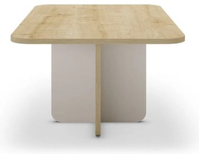 Krémovobiely/v prírodnej farbe konferenčný stolík s doskou v dubovom dekore 56x100 cm Hillary – Marckeric