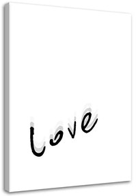 Obraz na plátně Typografický nápis Love Love - 70x100 cm