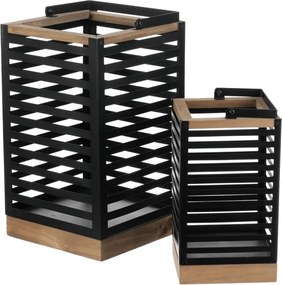 Set dvoch lampášov čierny JS464 (2 ks)