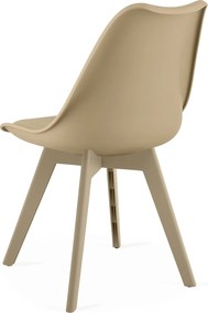 AKCIA Béžová stolička BALI MARK s béžovými nohami II. akosť