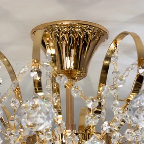 Brilagi - Prisadený luster CRYSTAL 6xE14/60W/230V zlatá