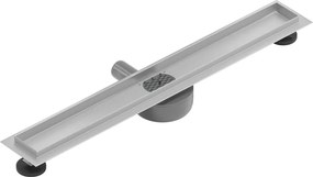 Mexen Flat nerezový sprchový žľab 60 cm s rotačným 360° sifónom - telo žľabu bez krytu, nerez, 1040060