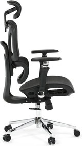 Kancelárska ergonomická stolička PORTE — sieťovina, čierna