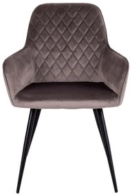 Svetlohnedé čalúnené jedálenské kreslá v súprave s podrúčkami 2 ks Harbo – House Nordic