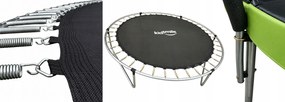 TRENDIE Trampolína s vnútornou sieťou 312 cm zelená + rebrík
