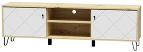 TV stolík/skrinka Bonny BL02 (dub artisan + biela matná). Vlastná spoľahlivá doprava až k Vám domov. 1048376