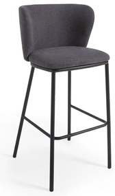 Tmavosivá barová stolička 102 cm Ciselia – Kave Home