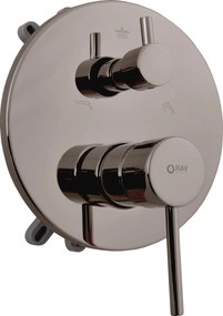 Slezák - RAV Vaňová/sprchová batéria 2-cestná s podomietkovým telesom a s boxom SEINA - SE985BOXMGL, Metal grey lesk