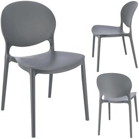 Dekorstudio Plastová stolička JUSTIN sivá