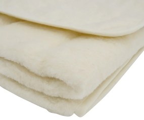 Béžová deka z merino vlny Native Natural, 140 × 200 cm