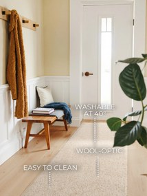 ELLE Decoration, Behúň Wolly Ultra 106228 Cream z kolekcie Elle, 80x240, biela, obývacia izba