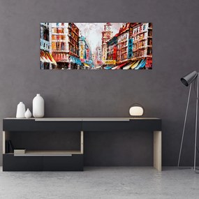 Obrázok - Hong Kong, olejomaľba (120x50 cm)