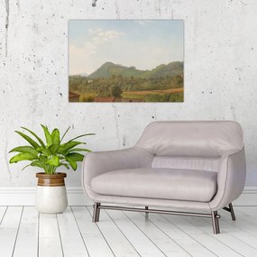 Sklenený obraz - Simon Denis,  View Near Naples, reprodukcia (70x50 cm)