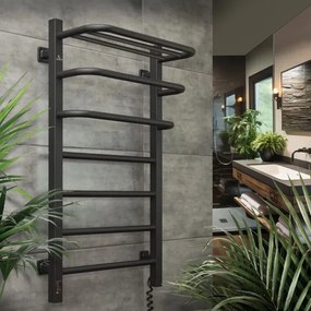 Kúpeľ. elektrický radiátor s term. FORTIS 350W/230V 80,6 cm IP44 čierna pravá