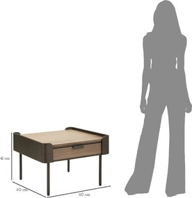 Hnedý konferenčný stolík z jedlového dreva 60x60 cm Toronto – Mauro Ferretti