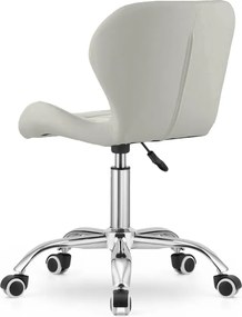 Biele kancelárske kreslo AVOLA VELVET