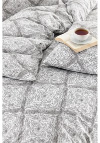 Sivé obliečky na jednolôžko/predĺžené s plachtou/3-dielne 160x220 cm Geometric – Mila Home