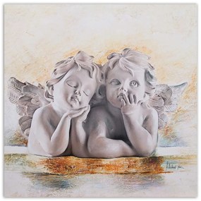 Gario Obraz na plátne Dvaja mladí anjeli Rozmery: 40 x 40 cm