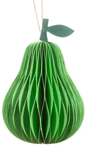 Papierová ručne vyrábaná vianočná ozdoba ø 7 cm Pear Honeycomb – Sass &amp; Belle