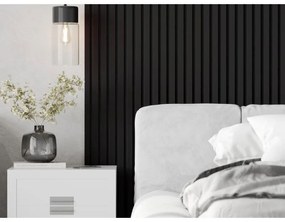 Mexen Lam-F, akustické stenové lamely 275 × 31,5 cm, filc 6 mm, čierna lesklá, S105-275317-2812-055