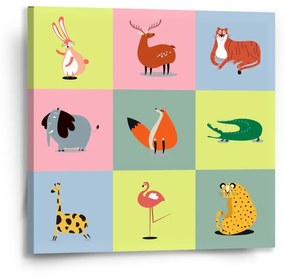 Sablio Obraz Zvieratká zo Zoo - 50x50 cm