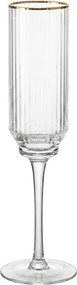 Elegantné poháre na šampanské so zlatým okrajom - Ø 5*25 cm / 150 ml