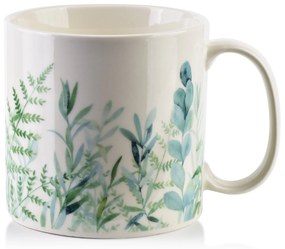 Porcelánový hrnek EDDY I 500 ml bílý/zelený